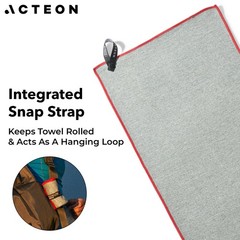 Acteon Microfiber Gym Towels 5 Pack Quick Dry Silver Ion Odor-Free Sweat Towel