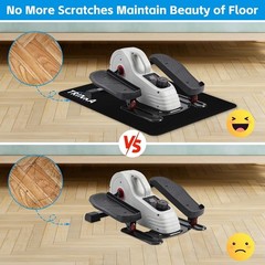 Enhanced Stability Non-Slip Mat for Under Desk Exercise Equipment – Black