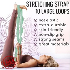 TECEUM Light Green Stretching Strap 10 Loops