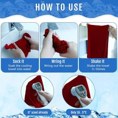 Hosuly 15 Pack Cooling Towels 40″ x 12″ 40 x 12 inches, Red