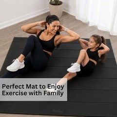 Foldable Large Yoga Mat: Extra 6mm & 8mm Thick Workout Mat for Home Gym and