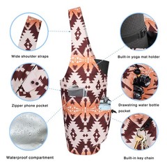 Yoga Mat Bag – Large Opening Long Tote Yoga Mat Carrier Holder Bag with Water…