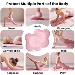 Lumuka 2 Packs Yoga Knee Pads Mat Set – Extra Thick Foam Kneeling Pad Pink