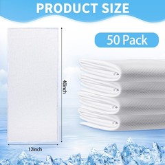 Sublimation Cooling Towels 40″ x 12″ Breathable Soft Ice Towel Small, White