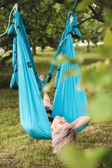 Aerial Yoga Swing Set – Yoga Hammock Trapeze Swing – Trapeze Yoga Kit – Flyin…