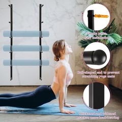 Yoga Mat Holder Wall Mount Yoga Mat Storage Holder Yoga Mat Organizer Skatebo…