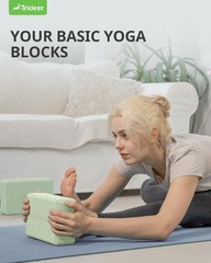 Eco-Friendly Yoga Blocks 2 Pack – Soft, Non-Slip Foam for Comfort & Stability