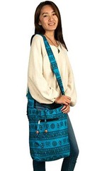 Blue Patchwork Handmade Crossbody Large Hobo Shoulder Bag Hippie Boho Fashion