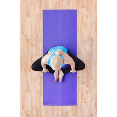 Yoga Accessories 0.25 Inch Thick Non Slip Pilates Mat, Dark Purple (Open Box)