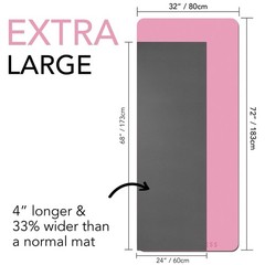 Large Exercise Mat – Extra Thick 10mm Workout Mat (72″x32″) – Non-Sl