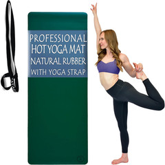 Non-Slip Hot Yoga Mat with Strap – Professional Natural Rubber for Home Workouts