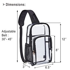 Edraco Clear Sling Bag for Concert & Stadium Approved, Shoulder Backpack for …