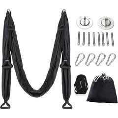 Aerial Yoga Swing Adjustable Foam Handles Inversion Training Equipment Home Gym