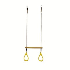 Swing Sets for Backyard, Wooden Trapeze Swing Bar Rings-Outdoor Play Equipment
