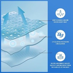 3 Pack Cooling Towels (47″x12″) for Neck 47″ x 12″, Dark Blue/Dark Gray/Black