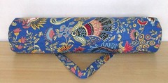 Indian Blue Crown Yoga Mat Carrier Bag Mandala Large Shoulder Strap