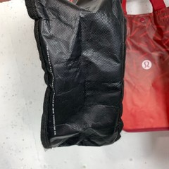 Lululemon Signature Logo Tote Bags Set of Three Red Black Double Handle Small