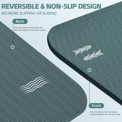 Large Yoga Mat, 72″x36″x2/5″ POE Non-Slip Exercise Mat
