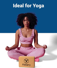 Yoga Block, Resilient Material, Easy to Grip, Comfortable Edges – 2 PACK