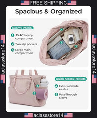 BagSmart yoga tote bag for women lightweight gym bag with yoga mat holder