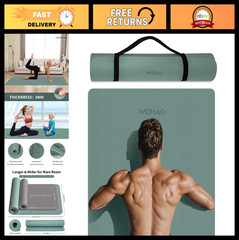 Extra Wide 8mm Non-Slip Yoga Mat 72″x31.5″ Thick Exercise Mat for Home Gym & Pil