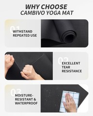 CAMBIVO Yoga Mat for Women and Men, Extra Long and Wide Exercise Mat(84 x 30 x 1