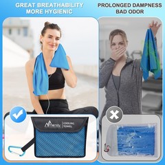 MENOLY 20 Pack Cooling Towels, 40″x12″ Cooling Towels for Neck and Face with …