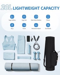 Puffy Yoga Mat Bag Yoga Gym Bags for Women Men, Full-Zip Pilates Bag with Wet…
