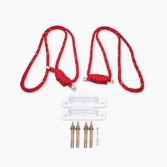 Yogikuti Iyengar Yoga Wall Ropes Pair + Hook set(White), Stretching Wall Ropes