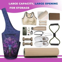Yoga Mat Bags for Women Fit Large Capacity Gym Mats Blocks with Waterproof We…