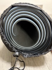 Gruper TPE Non-Slip Yoga Mat 72×24 Blue/Black Rectangle w/ Carrying Bag