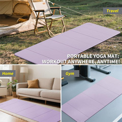 Foldable Yoga Mat Extra Thick & Large (74″ X 31.5″ X 0.32″), Double-Sided Non Sl
