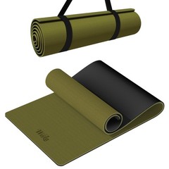 Non-slip TPE Yoga Mat for & Men,72″x24″ Double-Sided Workout Mat for Home Gym…