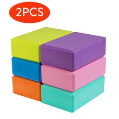 2x EVA Yoga Blocks Foam Brick Stretching Workout Pilates Exercise Gym Fitness