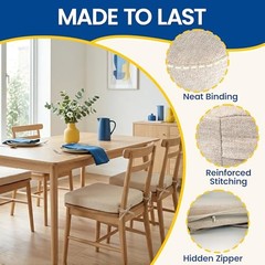 Dining Chair Cushions Set of 4, 2.5 inch Thick 4 Count(Pack of 1) Beige