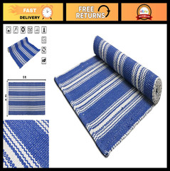 Thick Hand Woven 100% Cotton Yoga Mat – Gym Exercise & Bedroom Runner – Eco-Frie