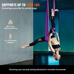 Aerial Silk and Yoga Swing, 8.7-Yards, with Nylon Fabric Kit, for All Levels Fit