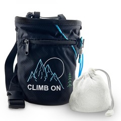 Chalk Bag + Ball for Rock Climbing, Bouldering, Top Rope | Climb Blue