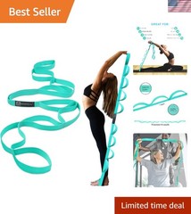 Durable Multi-Loop Stretch Strap for Yoga, Pilates & Therapy – 10 Loops Included