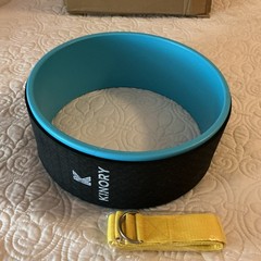 Kinory Yoga Wheel 12 inch Balance Back Stretcher & Strap