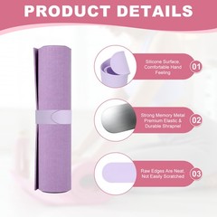 Yoga Mat Strap Slap Band One Snap Yoga Mat Slap Band, Light Purple