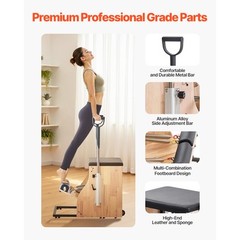 Pilates Chair Split-Pedal Stability Combo Chairs Full-Body Workout with Handles