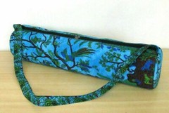 Indian Yoga Bag Tie Dye Mantra 100% Cotton Gym Mat Carrier Bags With Shoulder St