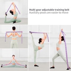 12 Loops Extra Long Yoga Stretching Band for Adults and Tall People, Purple