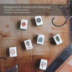 American Mahjong Mat – 31.5″ x 31.5″ Table Mat, Canvas Bag, Terra Earth To