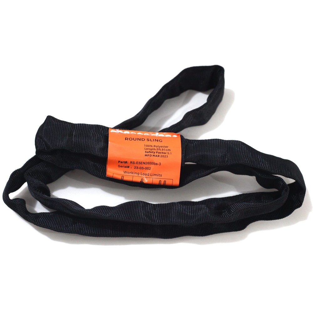 Ultra-Durable High-Strength Nylon Round Sling 3FT/94cm – Continuously Woven L…
