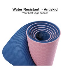 TPE Yoga Mat Exercise Fitness Eco Friendly Gym Pilates Sport Non Slip Dual Layer