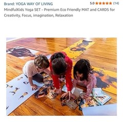 MindfulKids Yoga SET – Premium Eco Friendly MAT & CARDS, Creativity, Focus, Diva