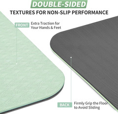 Yoga Mat for Women Men Kids, 1/3 & 1/4 & 2/5 Inch Extra Thick Yoga Mat Non Slip,