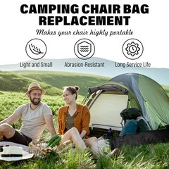 Replacement Carrying Bag for Foldable Camp Chairs, Hammock, Yoga Mat, Black